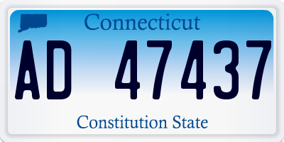 CT license plate AD47437