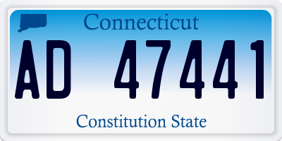 CT license plate AD47441
