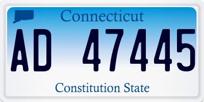 CT license plate AD47445