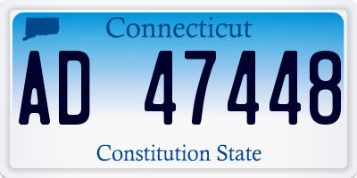 CT license plate AD47448