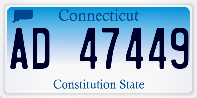 CT license plate AD47449