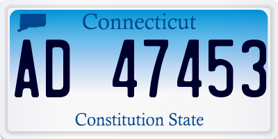 CT license plate AD47453