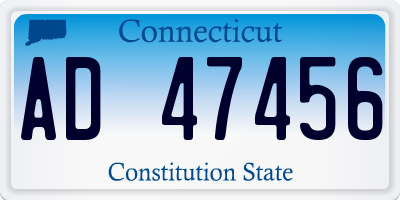 CT license plate AD47456
