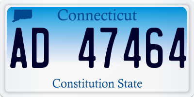 CT license plate AD47464