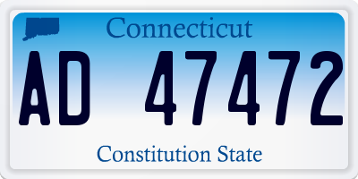 CT license plate AD47472