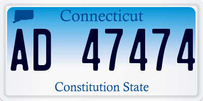 CT license plate AD47474