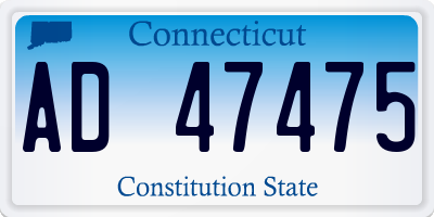 CT license plate AD47475