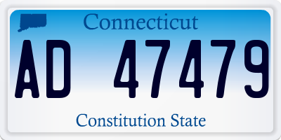 CT license plate AD47479