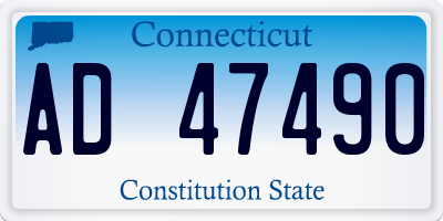 CT license plate AD47490