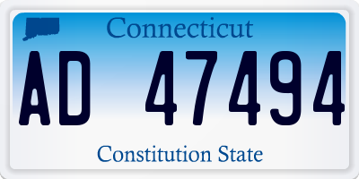 CT license plate AD47494