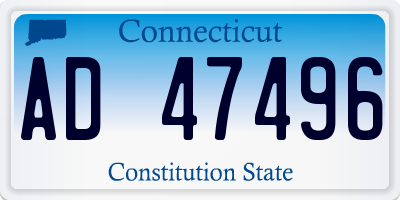 CT license plate AD47496