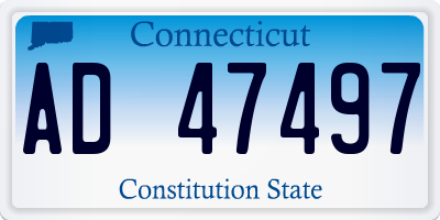 CT license plate AD47497