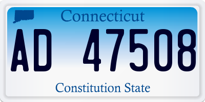 CT license plate AD47508