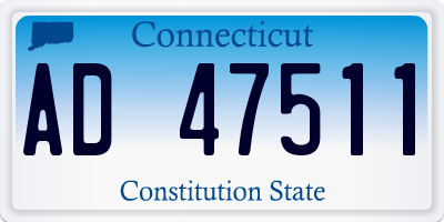 CT license plate AD47511
