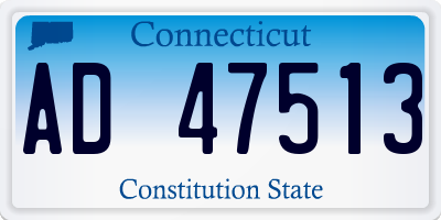 CT license plate AD47513