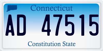 CT license plate AD47515