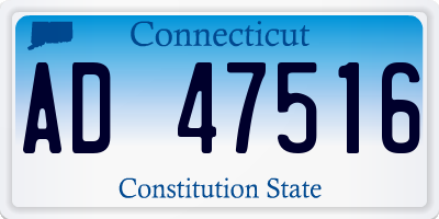CT license plate AD47516