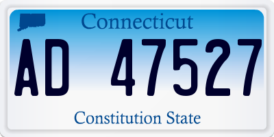 CT license plate AD47527