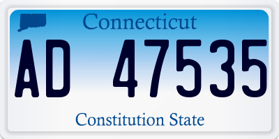 CT license plate AD47535