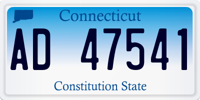 CT license plate AD47541