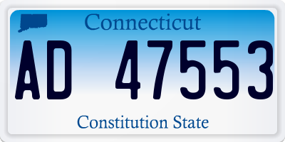 CT license plate AD47553