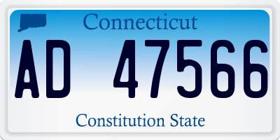 CT license plate AD47566
