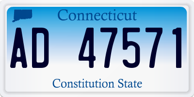 CT license plate AD47571