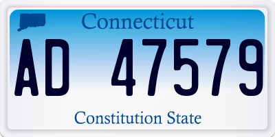 CT license plate AD47579
