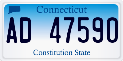 CT license plate AD47590