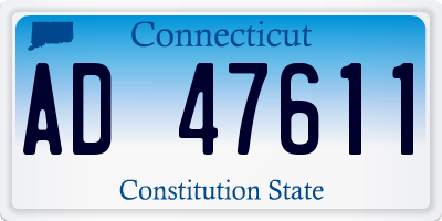 CT license plate AD47611