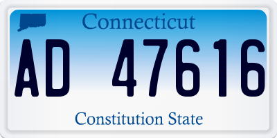 CT license plate AD47616