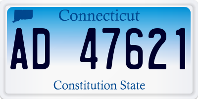 CT license plate AD47621