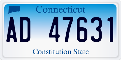 CT license plate AD47631