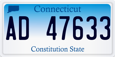 CT license plate AD47633