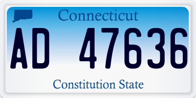 CT license plate AD47636