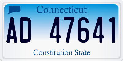 CT license plate AD47641