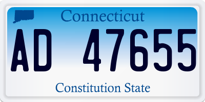CT license plate AD47655