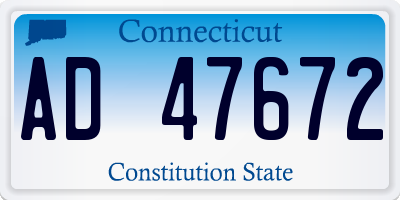 CT license plate AD47672