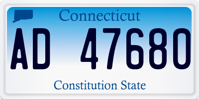 CT license plate AD47680
