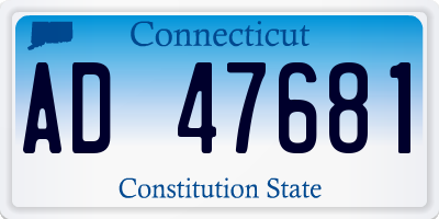 CT license plate AD47681