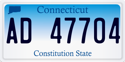CT license plate AD47704