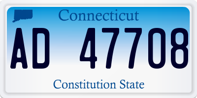 CT license plate AD47708