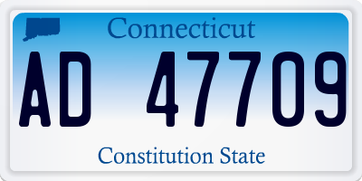 CT license plate AD47709