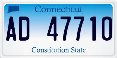 CT license plate AD47710