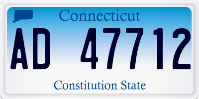 CT license plate AD47712