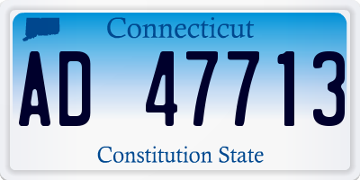 CT license plate AD47713