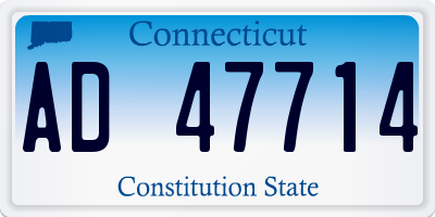 CT license plate AD47714
