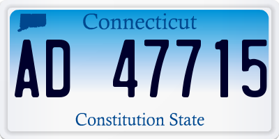 CT license plate AD47715