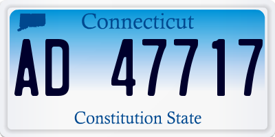 CT license plate AD47717