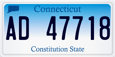CT license plate AD47718